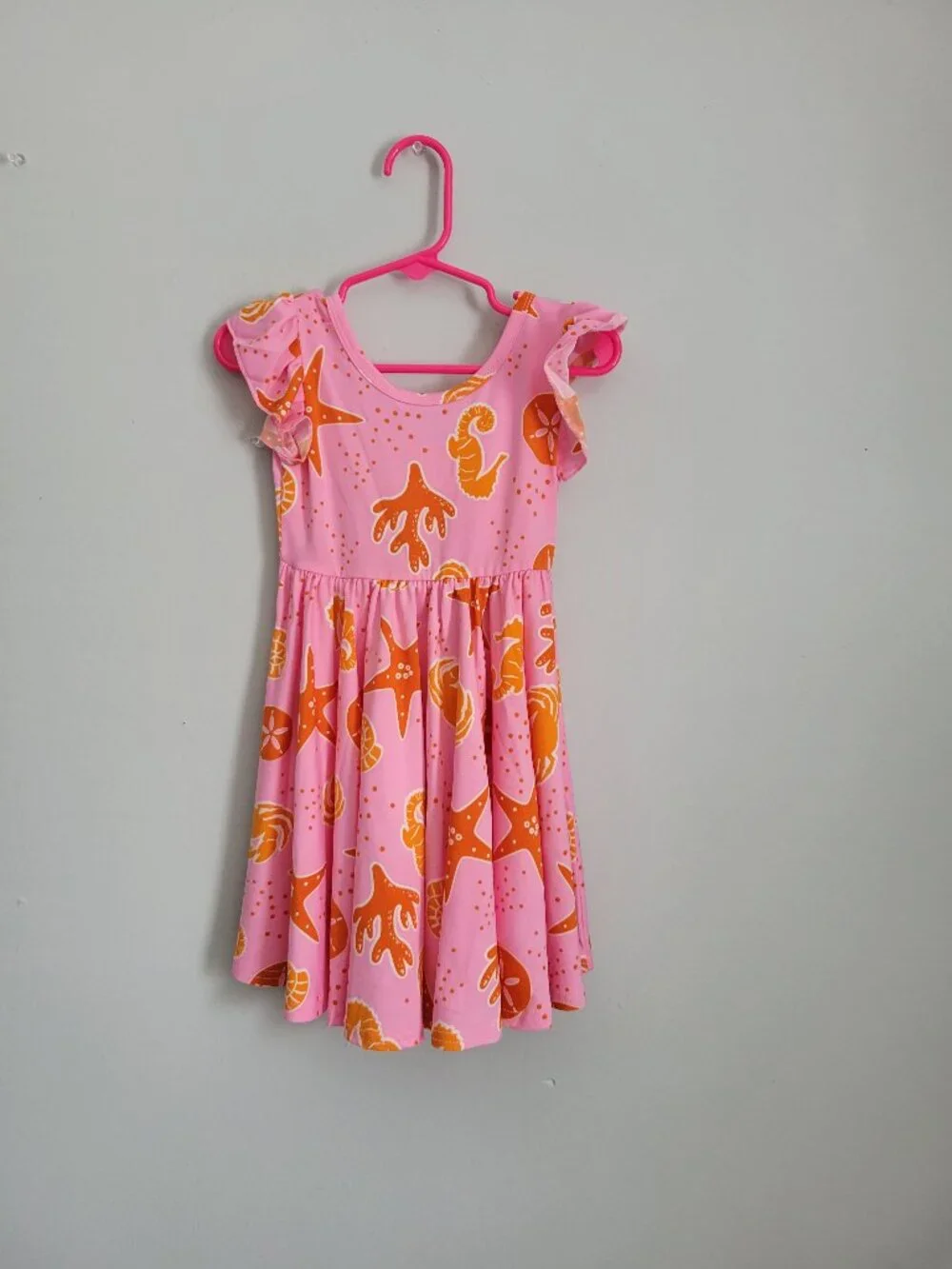 Dot Dot Smile Dress Girl's 2T Toddler Pink Ocean Animals Empire Waist NWT
